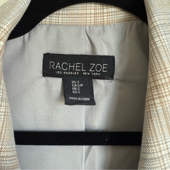 Rachel Zoe Preppy Plaid Sleeveless Blazer Long Line Vest Small - Picture 6 of 13